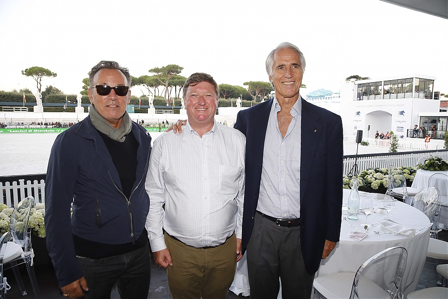 Brucs Springsteen Jan Tops Giovanni Malagò Longines Global Champions Tour Roma