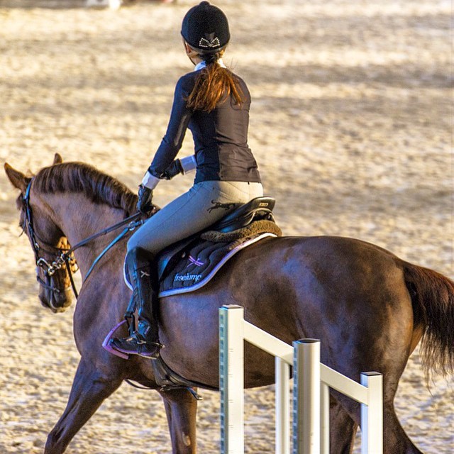 Training 💪 #nopainnogain #gaiavincenzi #iconadeironchi #circoloippicodicastellazzo #indoor #chestnut #chestnutmare #sellaitaliano #horseriding #horsebackriding #freejump #charlesowen @freejumpsystem @charlesowen_helmets